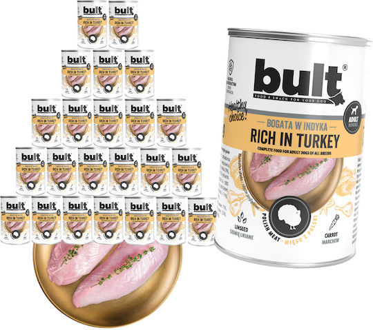 Bult Wet Dog Food in Cans with Turkey 24x400gr