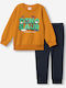Kids Sweatpants Set Brown 2 Pieces