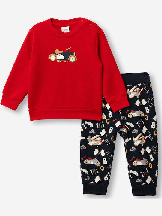 Funky Kinder Sweatpants Set Rot 2 Stück