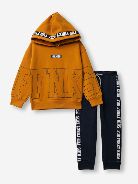 Kinder Sweatpants Set Senfgelb 2Stücke