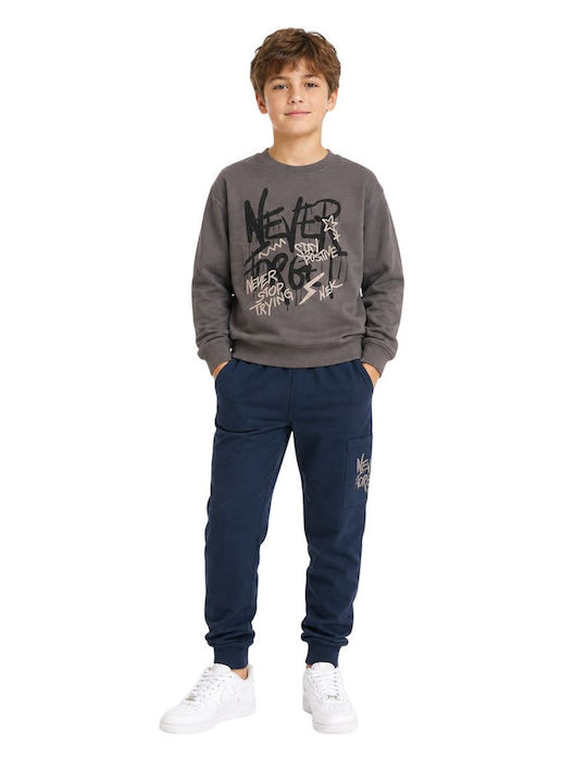 Nek Kids Wear Σετ Φόρμας Σταχτί-μαρέν