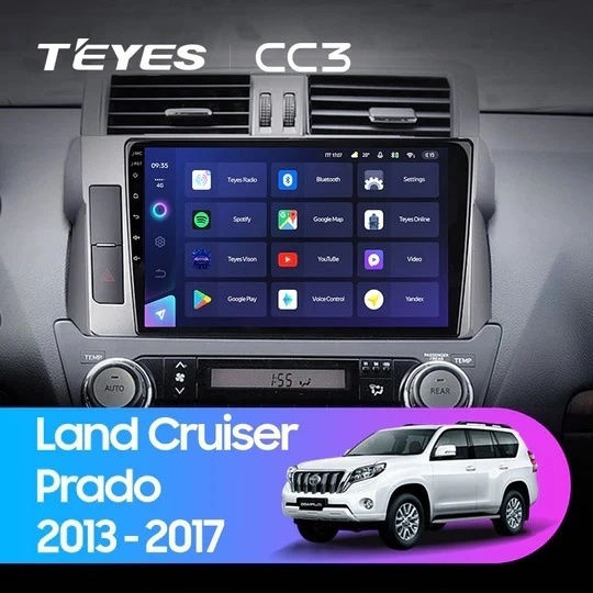 Car Navigation Ai Assistance Teyes Cc4 Pro Toyota Land Cruiser Prado J200 2013-2017 8+128gb 10.36" Qled Android 13 5g 7.1 Dsp Carplay