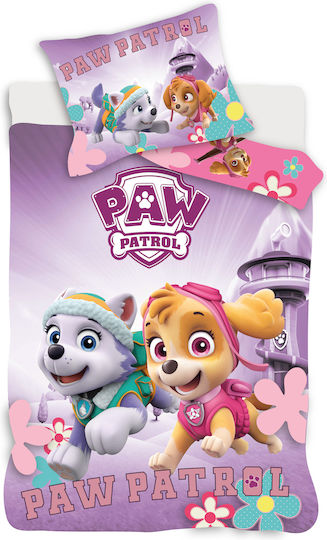 BrandMac Kinderbettlaken Einzel Baumwolle Paw Patrol 100x140cm