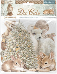 Die Cuts Stamperia Crăciun Alb