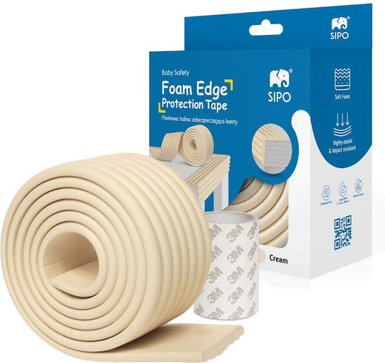 Sipo Protection Corner with Sticker from Foam Material in Ecru Colour 20cm