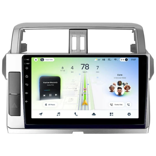 Teyes Ηχοσύστημα Αυτοκινήτου για Toyota Land Cruiser / Prado 2013-2017 (Bluetooth/USB/WiFi/GPS/Apple-Carplay/Android-Auto) με Οθόνη Αφής 10.2"