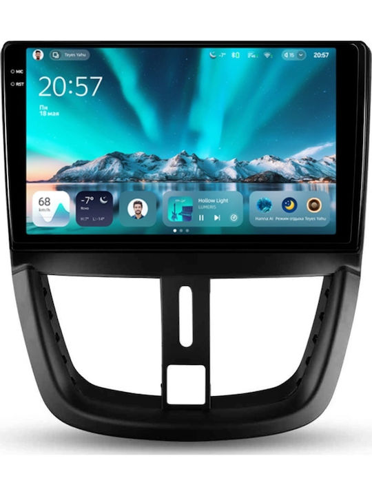 Teyes Cc4 Navigație Auto Peugeot 207 2006-2015 6+128GB 9.5" QLED Octa-Core 2.7GHz Android 4G Bluetooth 5.1 DSP