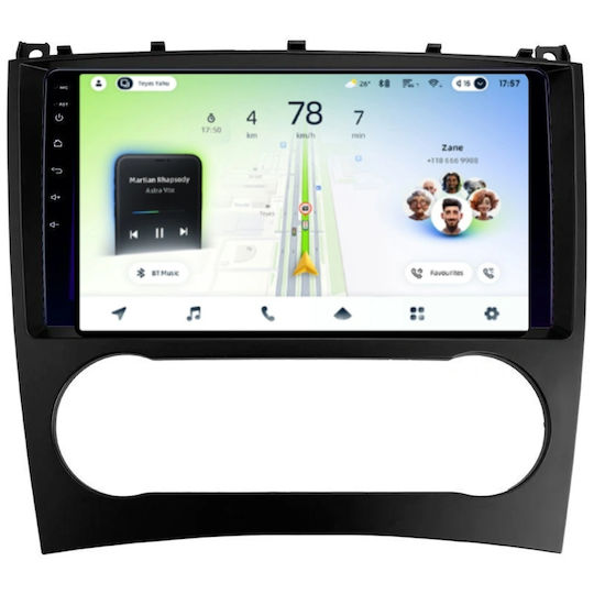 Teyes Cc4l Dts Navigație Auto Mercedes-Benz Clasa C W203 2004-2011 6+64GB 9" QLED Qualcomm 2GHz Android 4G Bluetooth 5.1 DSP