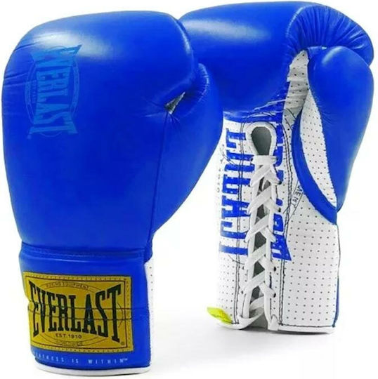 Everlast 1910 Classic Boxing Gloves Leather Competition Blue