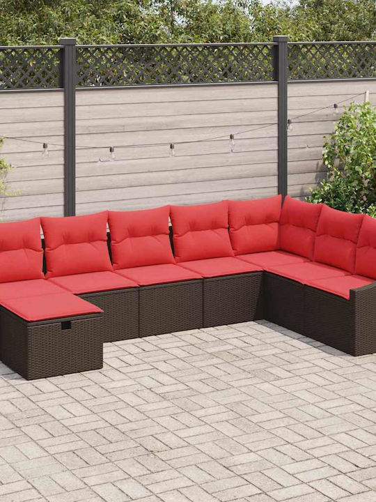 Ecksofa Outdoor Rattan mit Kissen