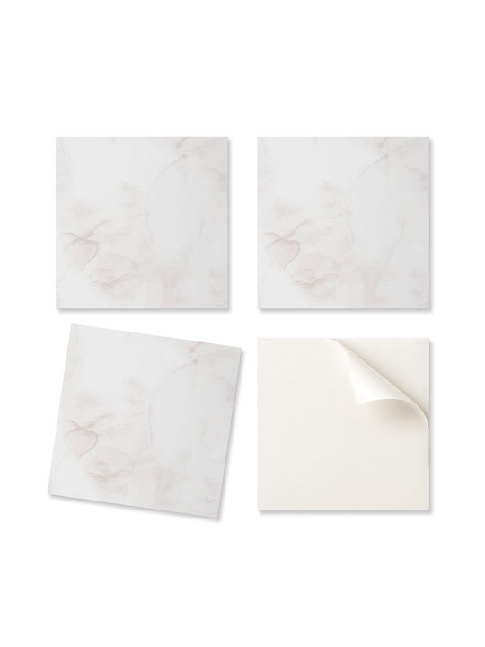 Vinyl Floor Sticker Thin Marble Design Print 9x30x30 Cm