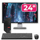 Lenovo ThinkCentre M720q + Monitor 24" + Tastatură + Mouse OptimX Pro KM500 Refurbished Grad A (Core i5-9400T/8GB/256GB SSD/Fără sistem de operare)