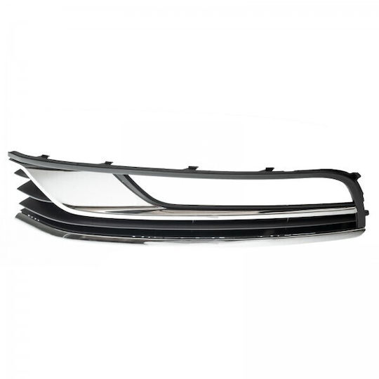VW Passat 2010.11 Bumper Grille 2 Chrome Strips Fog Light Holes Left Highline A