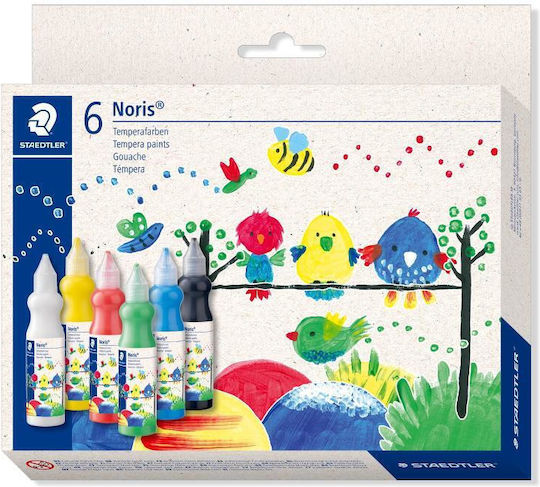 Staedtler Temperafarben 6 Farben in Flasche