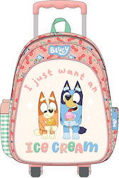 Bluey Kindergarten Trolley School Bag with Water Bottle Holder Multicolour 24 x 12 x 30cm 2026
