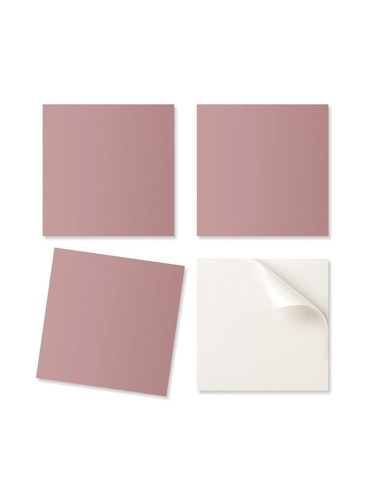 Set Vinyl Kacheln Muster Schlafzimmer Rosa Farbe 20x20x20 cm