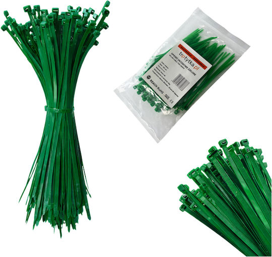 Tretytka Πλαστικά Δεματικά Καλωδίων 100mmx2.5mm σε Πράσινο χρώμα (100τμχ)
