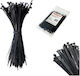 Tretytka Plastik Kabelbinder 150mmx2.5mm in Schwarz Farbe (100Stück)