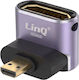 Linq Mini Video Adapter Micro-hdmi Male To Hdmi 2.1 Female Angled 8k Purple