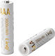 Linq 2-pack Aaa Rechargeable Lithium Batteries 3000mwh 1.5v White