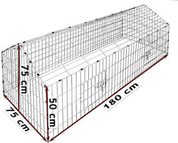 Deuba 105243 Habitatură Din Oțel Galvanizat 180x75x75cm Deuba 105243 Habitatură Din Oțel Galvanizat 180x75x75cm