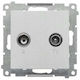 Simon 55 R-tv Antenna Jack End Separated Module 1x Input 5862 Mhz Aluminum Mat Tak.01/143