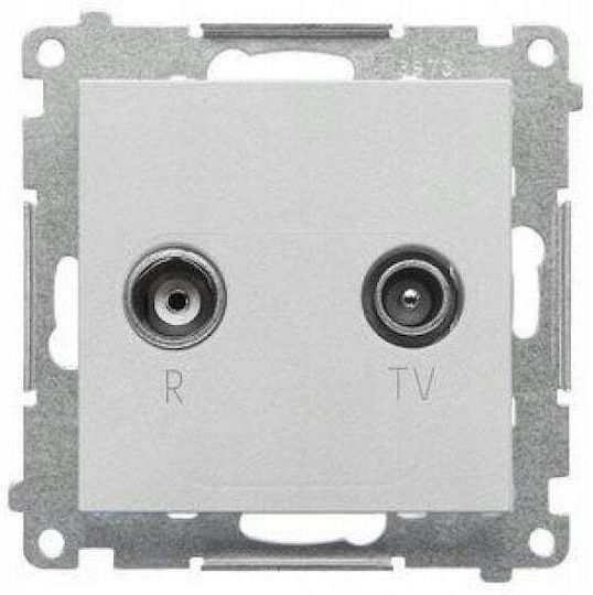 Simon 55 R-tv Antenna Jack End Separated Module 1x Input 5862 Mhz Aluminum Mat Tak.01/143