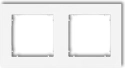 Mini Universal Double Frame Made Plastic White Matt 25mr-2