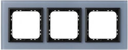 Sonata Triple Frame Blue Frosted Glass R-3rgc 80 33