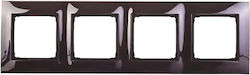 Simon 54 Premium Quadruple Frame Metal Dark Steel Dr4/67