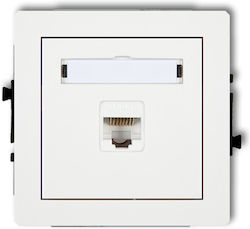 Deco Единичен Компютърен Механизъм За Контакт 1xrj45 Cat 6 8-пинов Матово Бял 25dgk-3 Deco Единичен Компютърен Механизъм За Контакт 1xrj45 Cat 6 8-пинов Матово Бял 25dgk-3