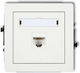 Deco Единичен Компютърен Механизъм За Контакт 1xrj45 Cat 6 8-пинов Матово Бял 25dgk-3
