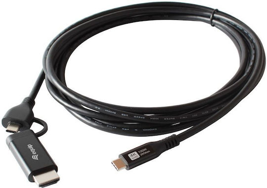 Equip Cablu HDMI male - USB-C male 1m Negru