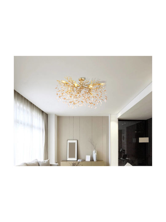 Globo Lighting Luminiță De Tavan Montată 85cm Auriu Cu Bază De Bec E14