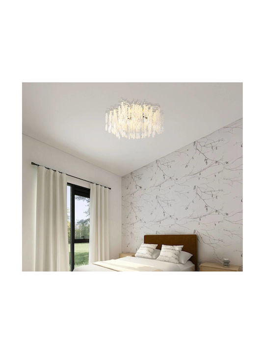 Globo Lighting Luminiță De Tavan Argintie Cu Bază De Bec E14
