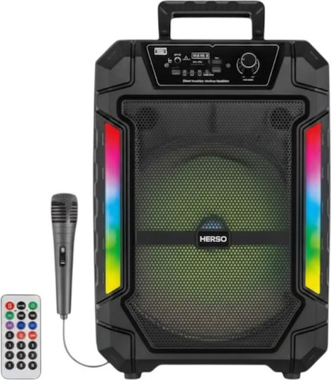 Kimiso Karaoke Speaker with Wired Microphone and Lighting Effects QS-1231C 260523 Black