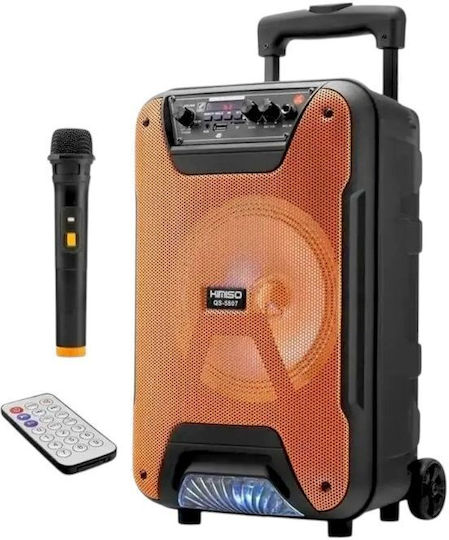 Kimiso Karaoke Speaker with Wireless Microphone and Lighting Effects QS-5807 260707_or Orange