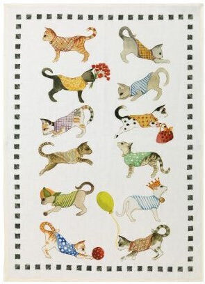 Tessitura Toscana Telerie Best Friends Tea Towel In Green Colour
