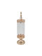 Keskor Sweet Jar Glass with Lid 11.5x11.5x45cm Gold