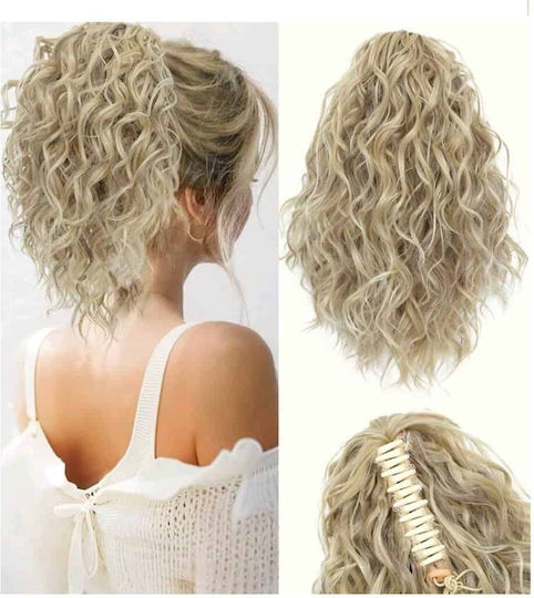 Haarverlängerung in Blond Platin Farbe 30cm Pferdeschwanz