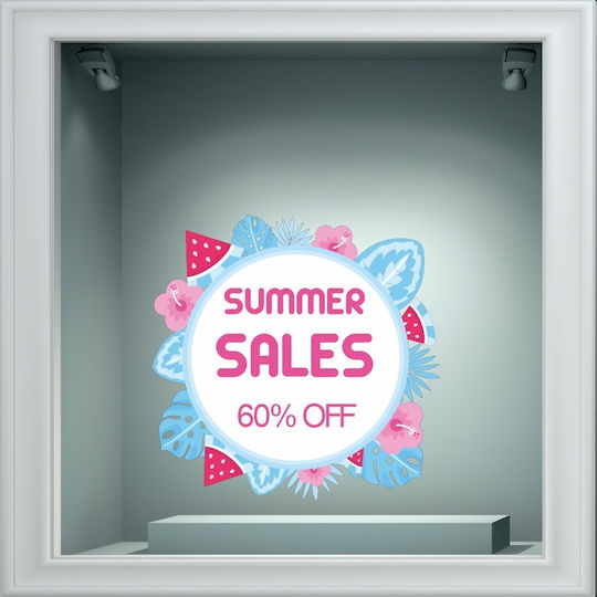 Αυτοκόλλητο Εκπτώσεων - Summer Sale 138 - 80cm X 80cm