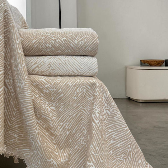 Linea Home Berre Throws Set 3 pcs Chenille Beige