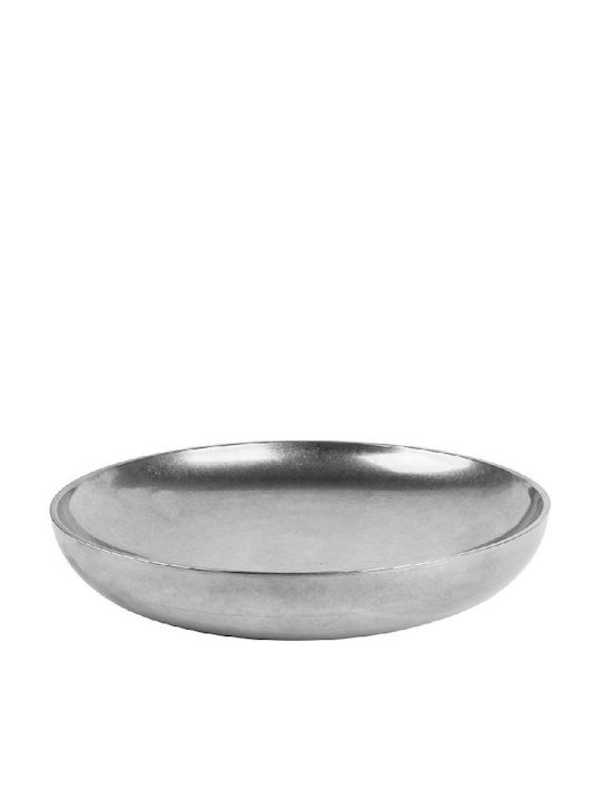 Espiel Antique Serving Plate Shallow Inox Grey with Diameter 18cm 3 Pieces