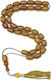 Roloi Komboloi Worry Beads with 33 Beads Made of Mastic Length 37cm Yellow