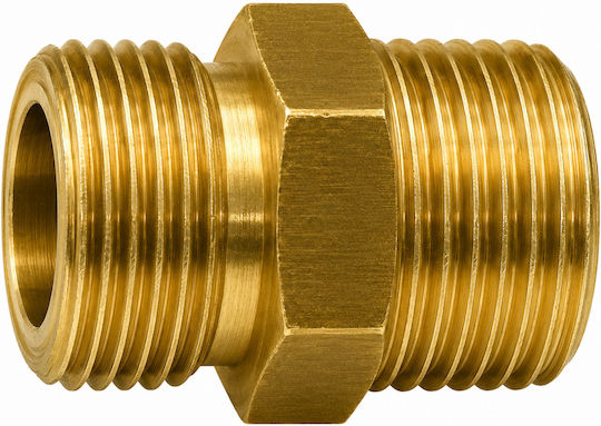Brass Gas Nipple 3/8 Right X Left Thread 20x14 Male-Male