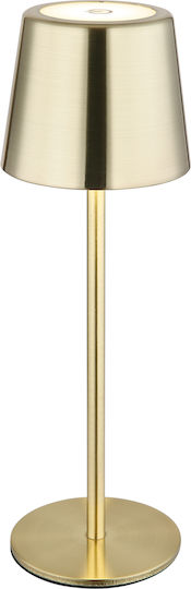 Globo Lighting Metal Table Lamp LED with Gold Shade and Base