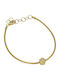 Women's Gold Plated Silver Bracelet with Zircon