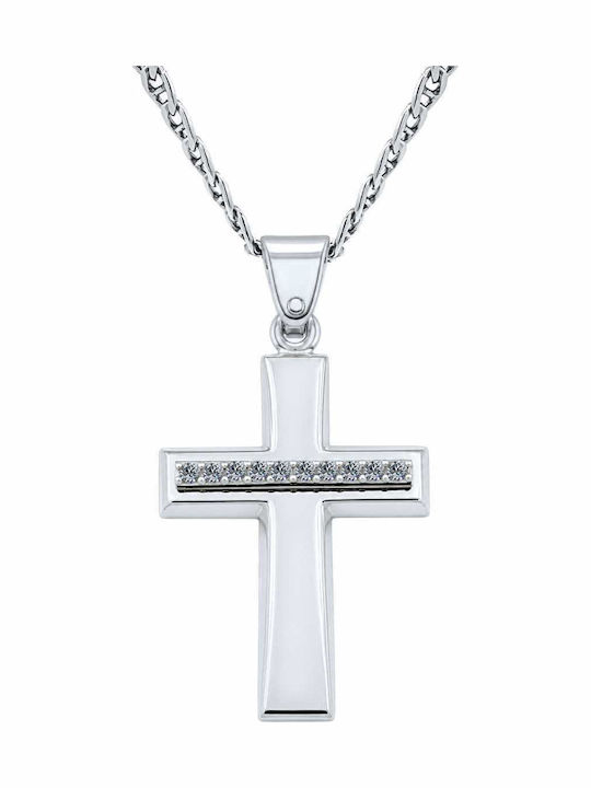 VTJ Women's Silver Cross with Chain