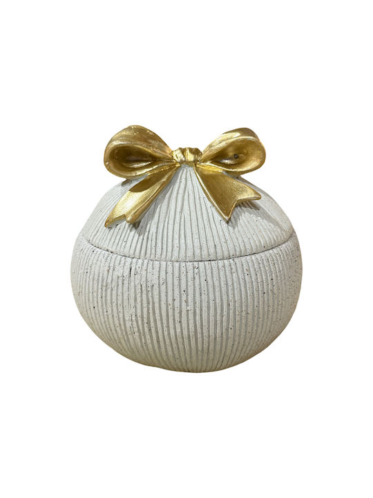 Glass Sweet Jar with Lid 15x15x14.5cm Gold