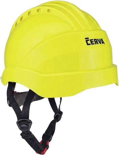Cerva Construction Site Helmet with Earplugs Yellow